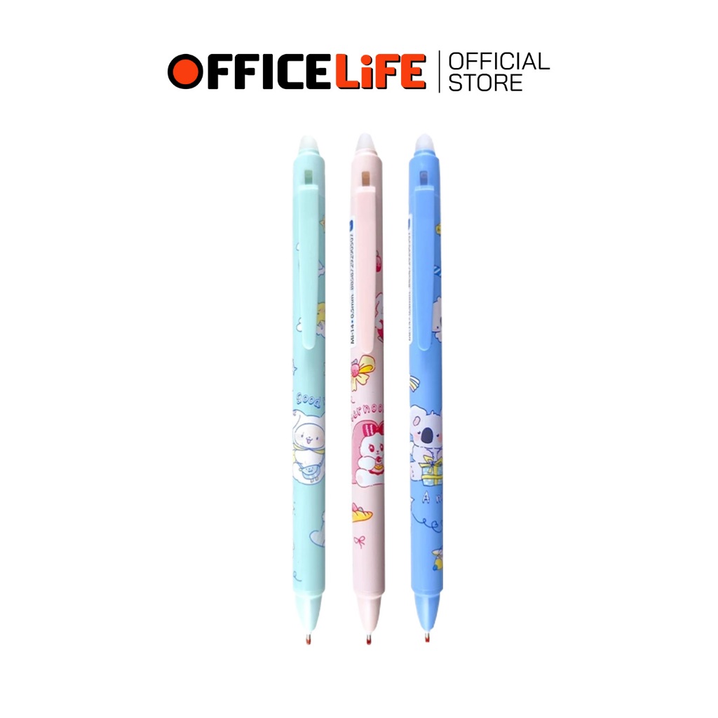 MINAMI (มินามิ) ปากกาเจลหมึกลบได้ ปากกาเจลลบได้ Erasable GEL Pen รุ่น MI-14 ขนาด 0.5 mm ( 1 ด้าม / คละสี )