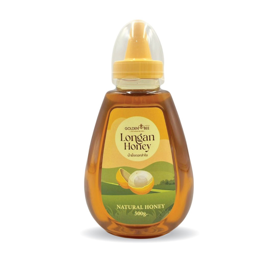 Golden Bee น้ำผึ้งดอกลำไย น้ำผึ้งเดือน 5 ฝาโดม Longan Honey 500 g.