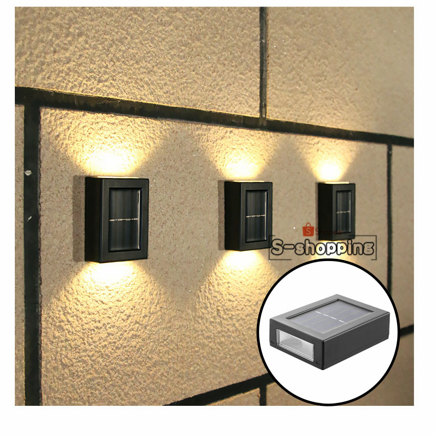 SALE--สินค้ามีตำหนิ BD-2LED  ไฟเหลือง  Solar light 2 LED ติดรั้วบ้าน เพิ่มความสวยงาม