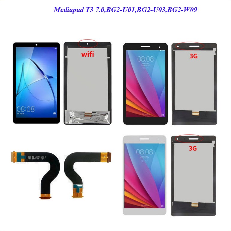 อะไหล่ทดแทน Huawei T1 7.0,T2 7.0,T3 7.0,3G,LTE/หน้าจอ LCD