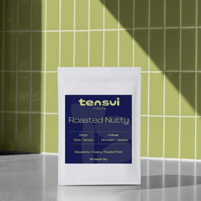 TENSUI Roasted Nutty Ceremonial Grade Matcha - Yame 30g ผงมัทฉะเกรดพิธีการจากเมืองยาเมะ โทนถั่วคั่วนิดๆ Cold whisk