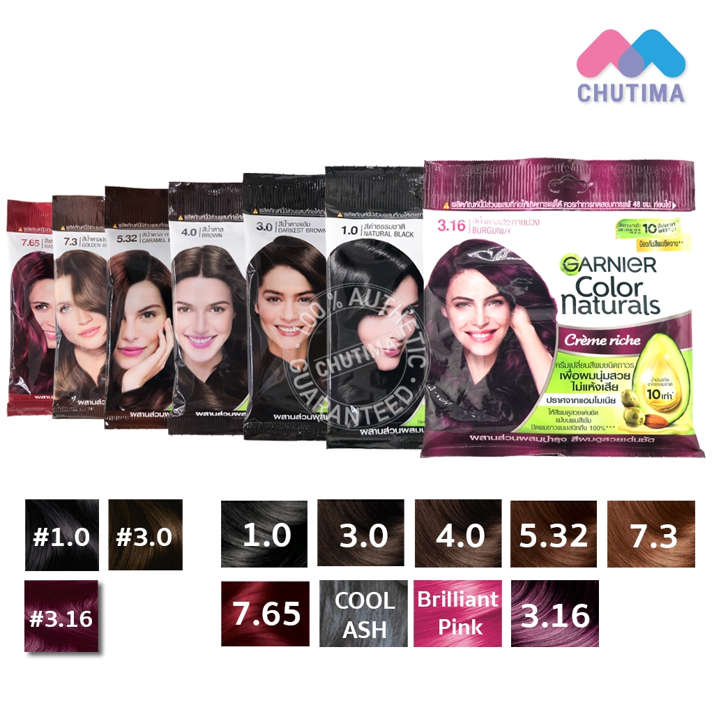 ครีมเปลี่ยนสีผม การ์นิเย่ คัลเลอร์ แนทเชอรัลส์/ การ์นิเย่ เมน Garnier Color Naturals/ Men Shampoo