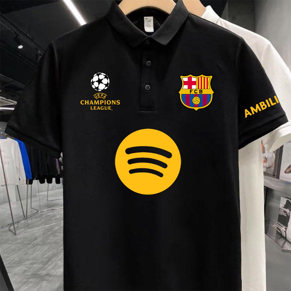 Hot F.C.B. เสื้อโปโล บาร์เซโลนา UEFA Champions League football เสื้อกีฬา FC Barcelona Polo shirt S-3XL/jersey/T-shirt