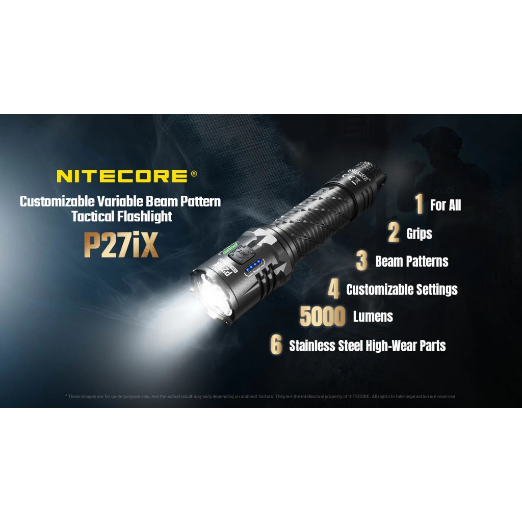 ไฟฉาย NITECORE P27IX สว่าง 5000 LUMENS ส่องไกล 430 เมตร