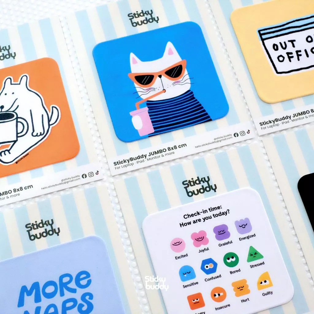 StickyBuddy CoffeePaws ที่เช็ดหน้าจอแบบติดได้ Jumbo Size thumbnail 8
