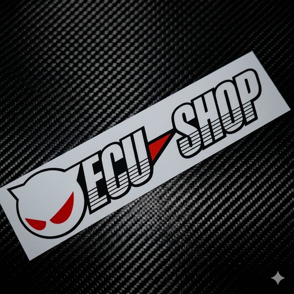 สติ๊กเกอร์ ECU-SHOP สะท้อนแสง แต่งรถ ขนาด 7x30ซม.( เป็นงานไดคัท ตัดประกอบ) ทนแดด-ทนฝน สีไม่ซีดจาง อายุการใช้งานยาวนาน...