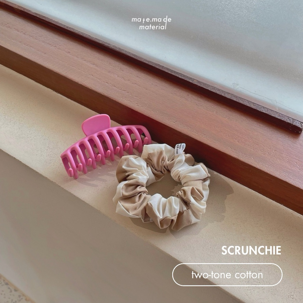 mate.made.material | Two-Tone Cotton Scrunchies ยางรัดผม
