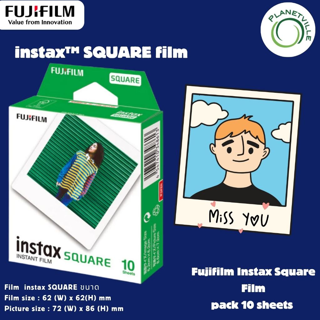 ฟิล์ม Fujifilm Instax Square Film For SQ1, SQ6, SQ10 , SQ 20 /pack 10 ใบ / pack 20ใบ ของแท้ พร้อมส่ง