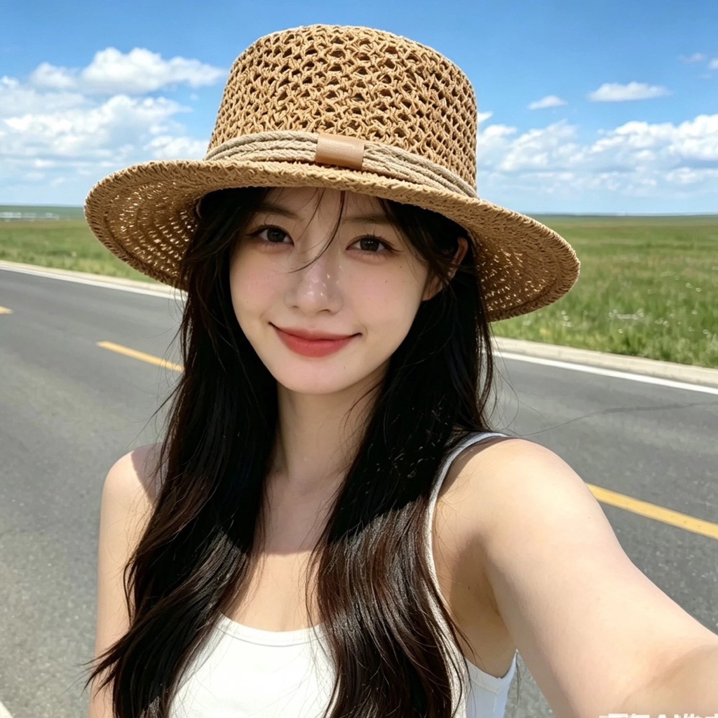 ✨หมวกฟาง 🌻หมวกสานถัก ทรงDumont สไตล์ยุโรปอเมริกัน ลายหญ้าและเชือกปาน📮สินค้าพร้อมส่งจากไทย