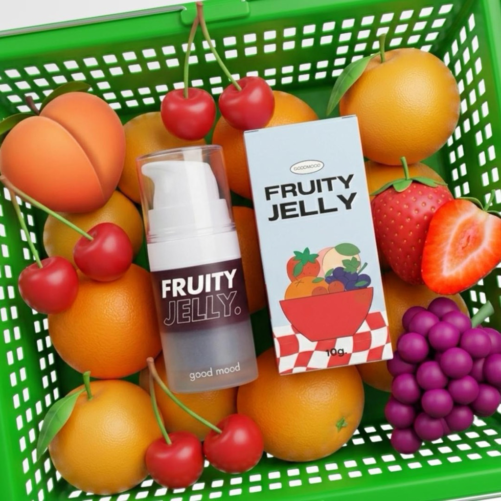 GOOD MOOD FRUITY JELLY TINT ทินท์เนื้อเจลลี่สูตรไฮบริด บำรุงผิวกระจ่างใส ชุ่มชื้น ติดทน กันน้ำ กันเหงื่อ