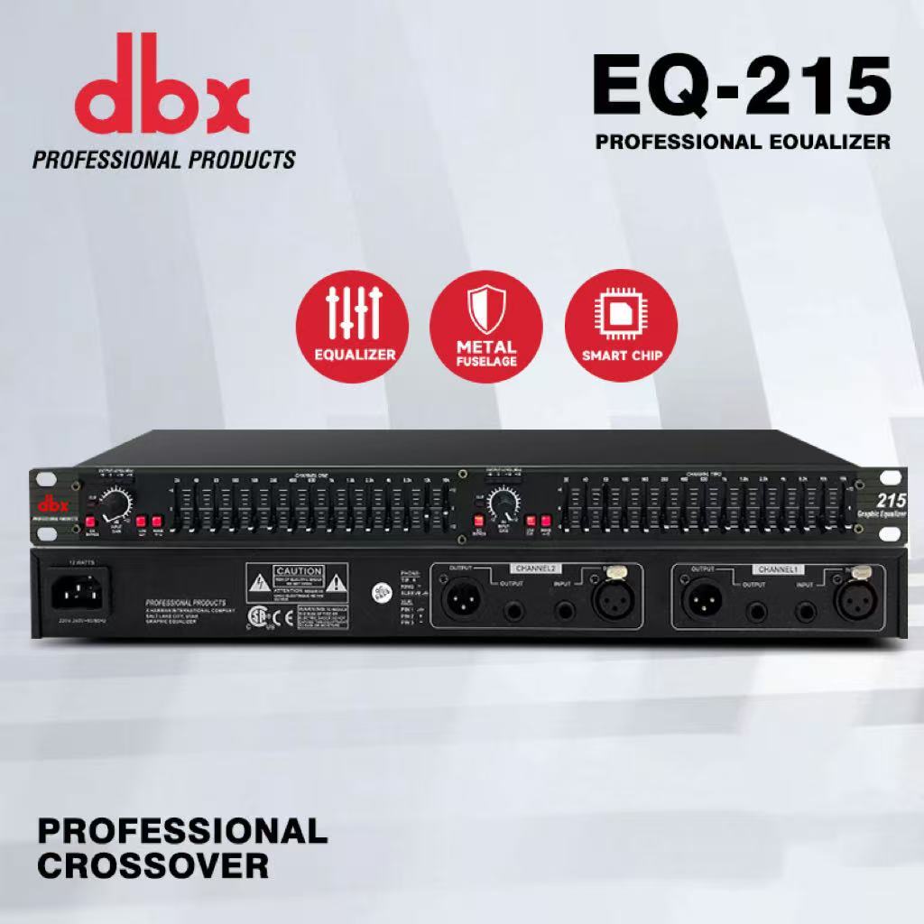 DBX EQ215 Equalizer มืออาชีพ, คู่ 15 ส่วนเอฟเฟกต์, 2 ช่องความถี่เสียงปรับ Equalizer