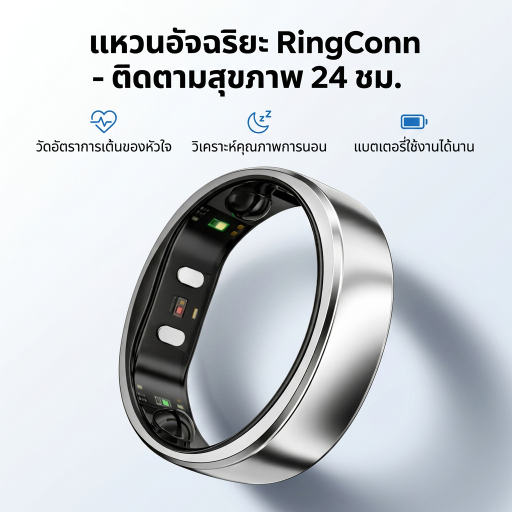 RingConn Gen 2 Air แหวนอัจฉริยะ เก็บข้อมูลด้านสุขภาพ ตลอด 24 ชั่วโมง (รับประกัน 1 ปี)