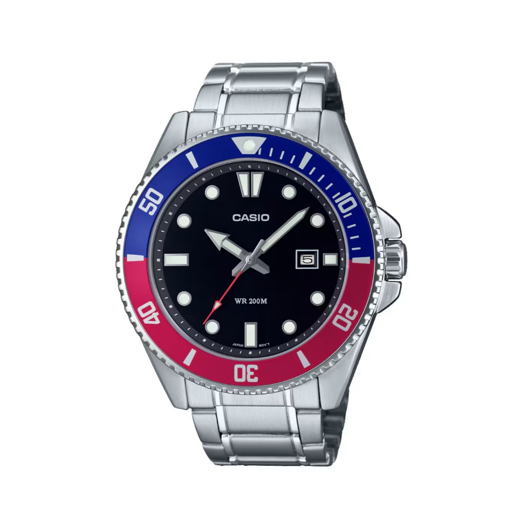 Casio นาฬิกาข้อมือผู้ชาย รุ่น MDV-107D-1A3VDF Sporty Men's Watch