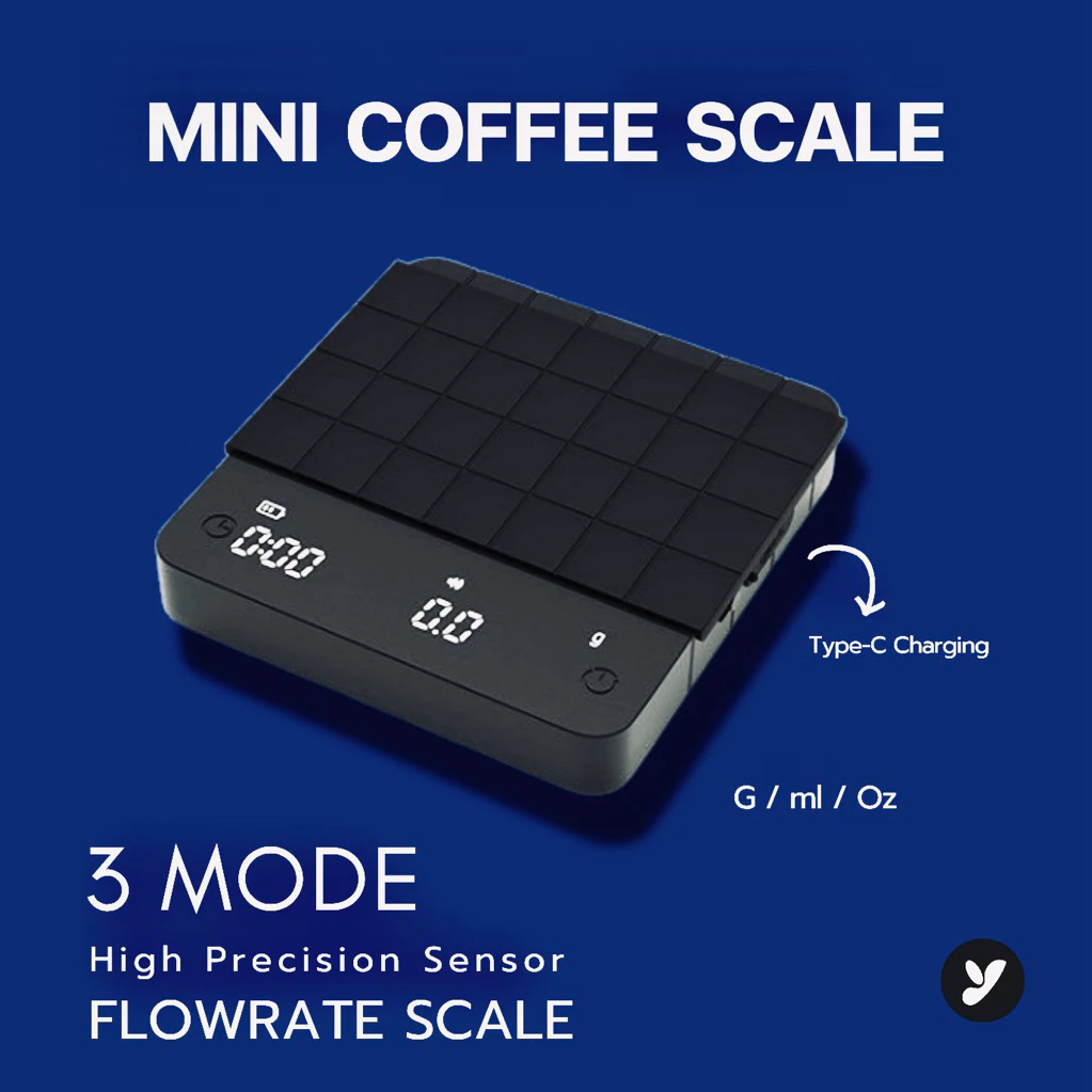 ตาชั่งดิจิตอล (Gen 2) Mini COFFEE SCALE 3 MODE (High precision sensor) LED HD Display