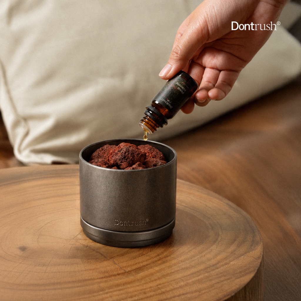 Dontrush กระปุกหินภูเขาไฟ - "BLEND" JAR RED LAVA STONE