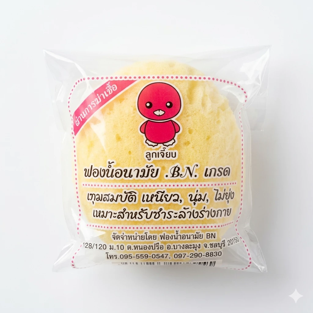 ของแท้ ลูกเจี๊ยบ ฟองน้ำ ฟองน้ำลูกเจี๊ยบ อนามัยเกรด A ยี่ห้อ BN 100%