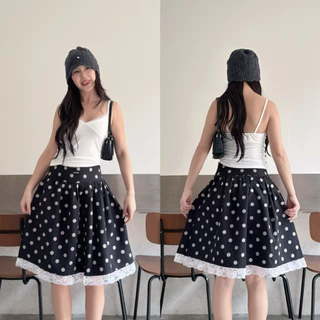 New !! ARRIVALS > กระโปรง 5 ส่วน (แต่งลูกไม้) 🌼 ซิปข้าง*