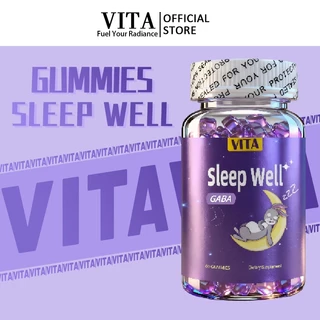 VITA นอนหลับ กัมมี่ วิตามินรวม อาหารเสริม หลับลึก ผ่อนคลาย Sleep Well GABA Vitamin Gummy Dietary Supplement 60 Gummies
