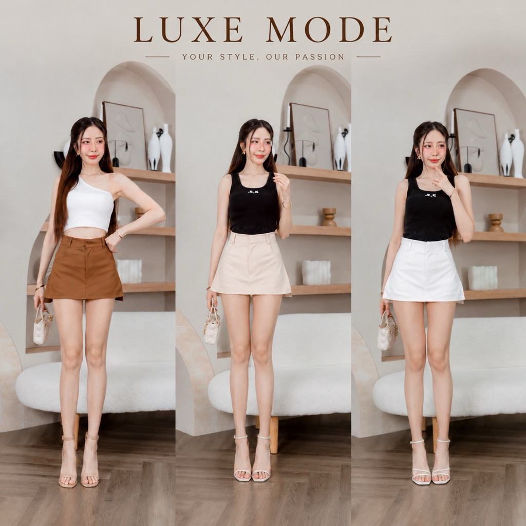 Acasey กระโปรงกางเกง ทรงสวย ผ่าข้าง รุ่น Mira Skirt