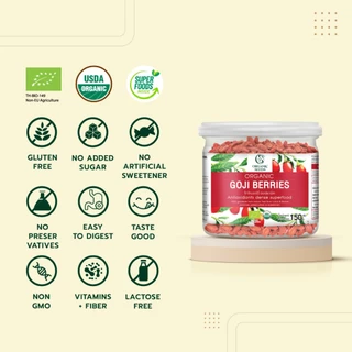 โกจิเบอร์รี่ ออร์แกนิค 150 กรัม / 1 กิโลกรัม ( Organic Goji Berries )