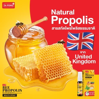 [ขายดี] Dr.PONG Bee Propolis Supermint mouth spray เม้าท์สเปรย์ สำหรับช่องปากและคอ พ่นชุ่มคอ บรรเทาเจ็บคอ