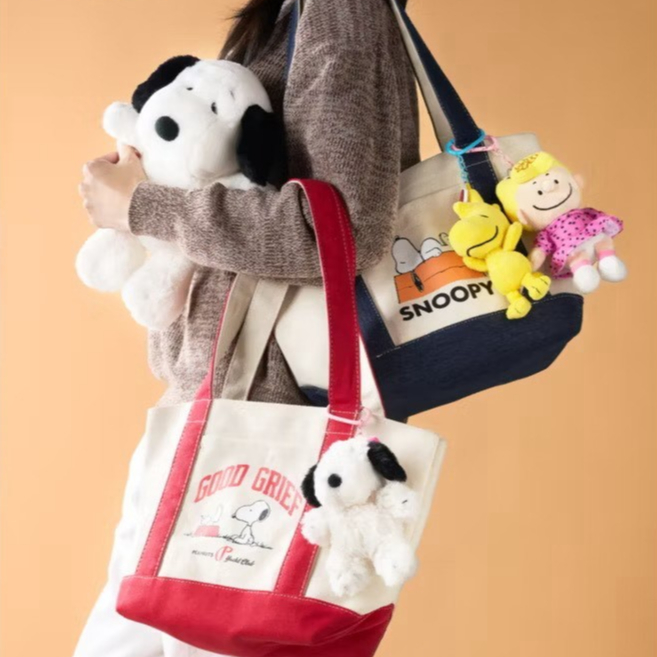 Peanuts Sleepy Snoopy Tote Bag - กระเป๋าผ้าสนูปปี้ 🐶👜 แท้100%