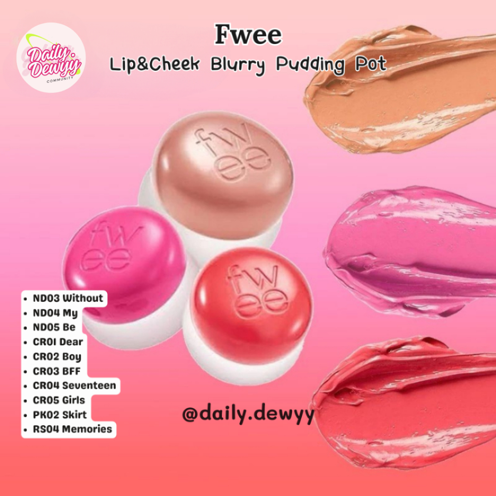 💯แท้|พร้อมส่ง : Fwee Lip&Cheek Blurry Pudding Pot 🧁