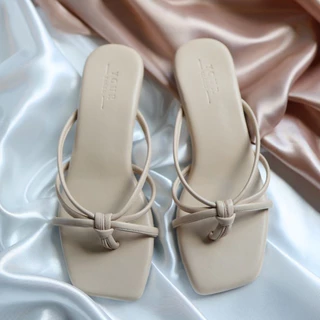YOURSHOES Z20 (เท้าอวบ +1ไซส์*) / รองเท้าส้นสูง 1นิ้ว รองเท้าผู้หญิง รองเท้าสวมหนังนิ่ม