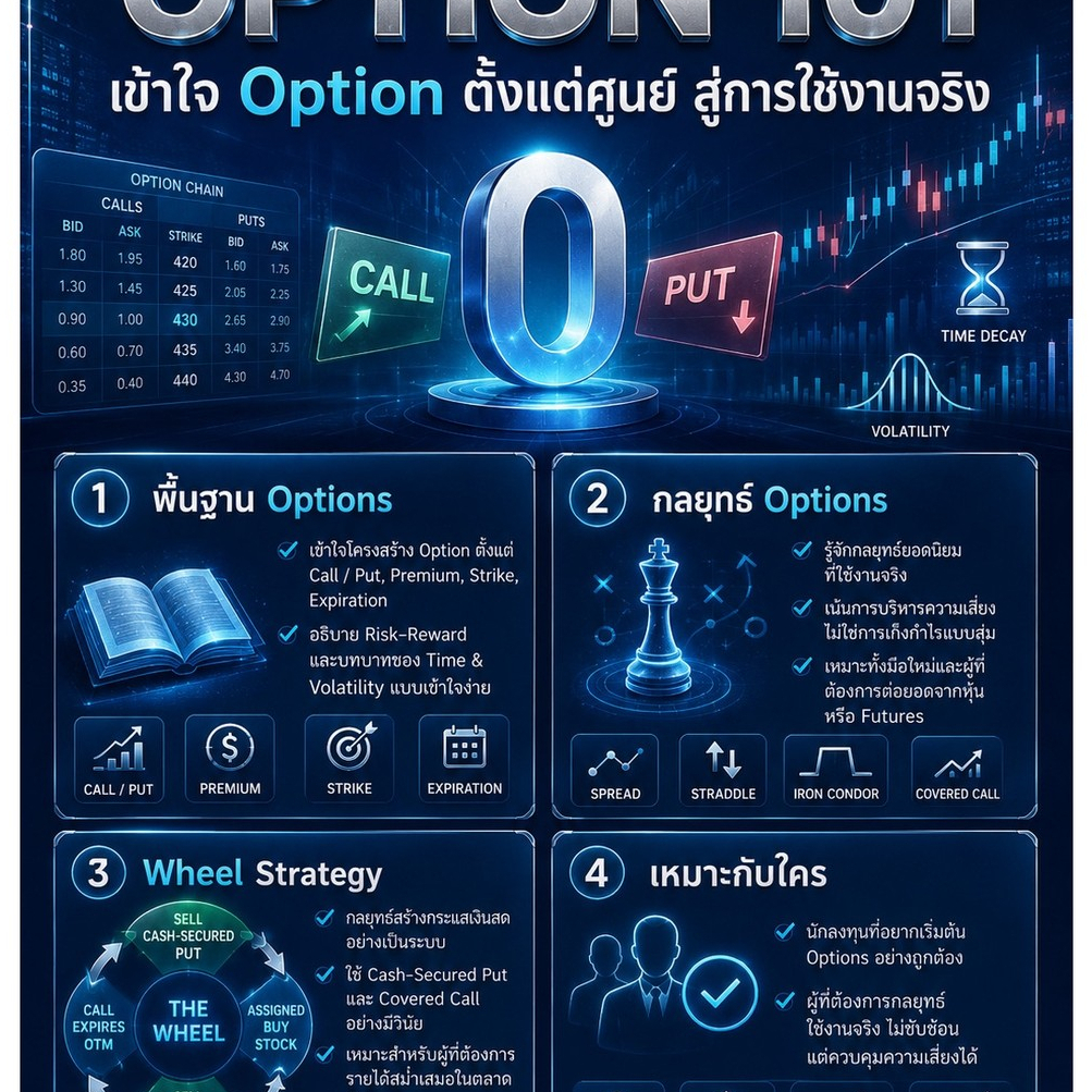 Option 101  (พื้นฐานOption    -กลยุทธ์    - Wheel strategy )