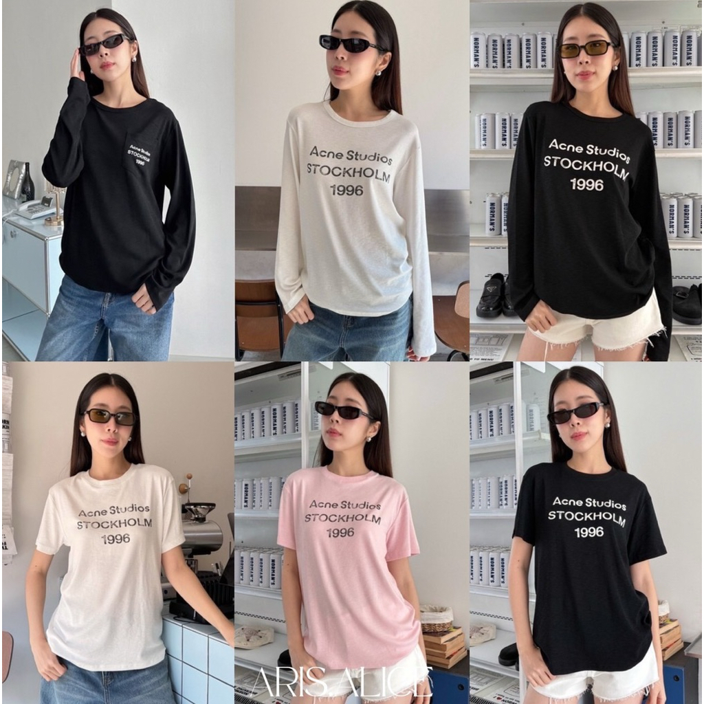 เสื้อคอกลม สกรีน AC.กำลังมาแรง น่ารักมากกก เกาหลีสุดๆ ทรงสวย เนื้อผ้ากำลังดี ไม่หนา ไม่บางนุ่มยึดหยุ่น