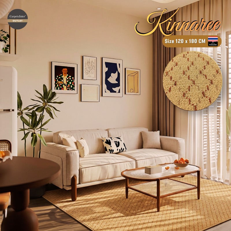 Carpets Inter, Kinnaree Model Carpet, Cream Color, Floor Carpet, Living Room Carpet, Home Decoration