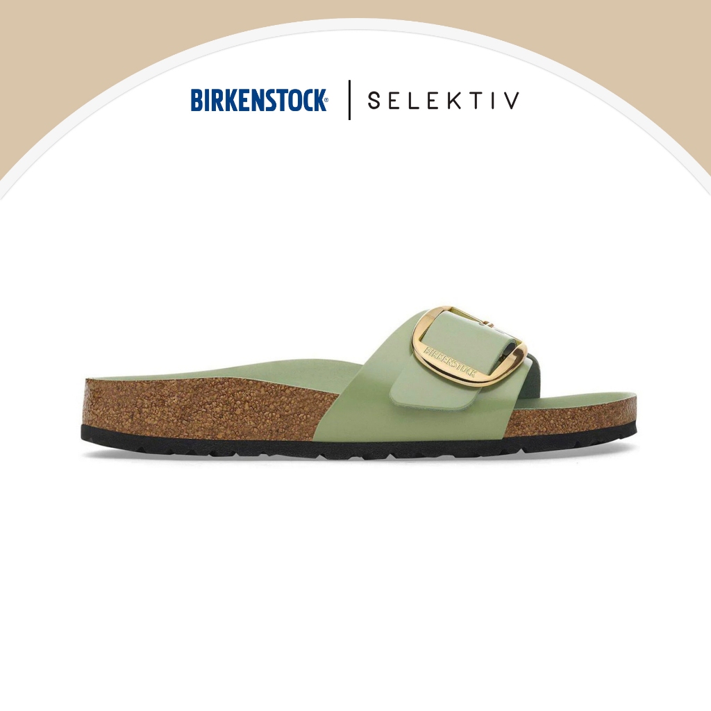 Birkenstock-Madrid Big Buckle Oiled Leather พร้อมส่ง cognac(37)