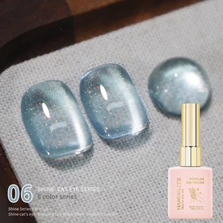 Nawoelite สีทาเล็บเจล cat eye สีทาเล็บ สีเจลเล็บแมวเหมียว ใหม่ล่าสุด 6 สีสวยเรืองแสง ทาแล้วใสเบา ไม่บาดมือ ใช้ง่ายมากๆ