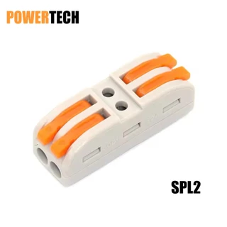 SPL 212 ต่อสายไฟ Quick connect เชื่อมต่อ ตัวต่อ สายไฟ รวดเร็ว เทอร์มินอล ขั้วต่อสายไฟแบบกด สายอ่อนและแข็ง SPL2