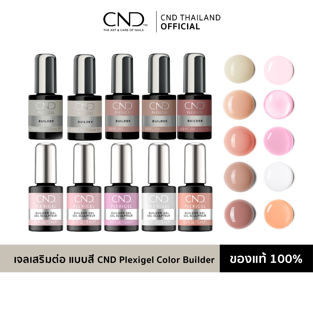 เจลสี เจลบิวเดอร์ เสริมต่อเล็บ เสริมหน้าเล็บ CND Plexigel Color Builder ขนาด 0.5 ออนซ์