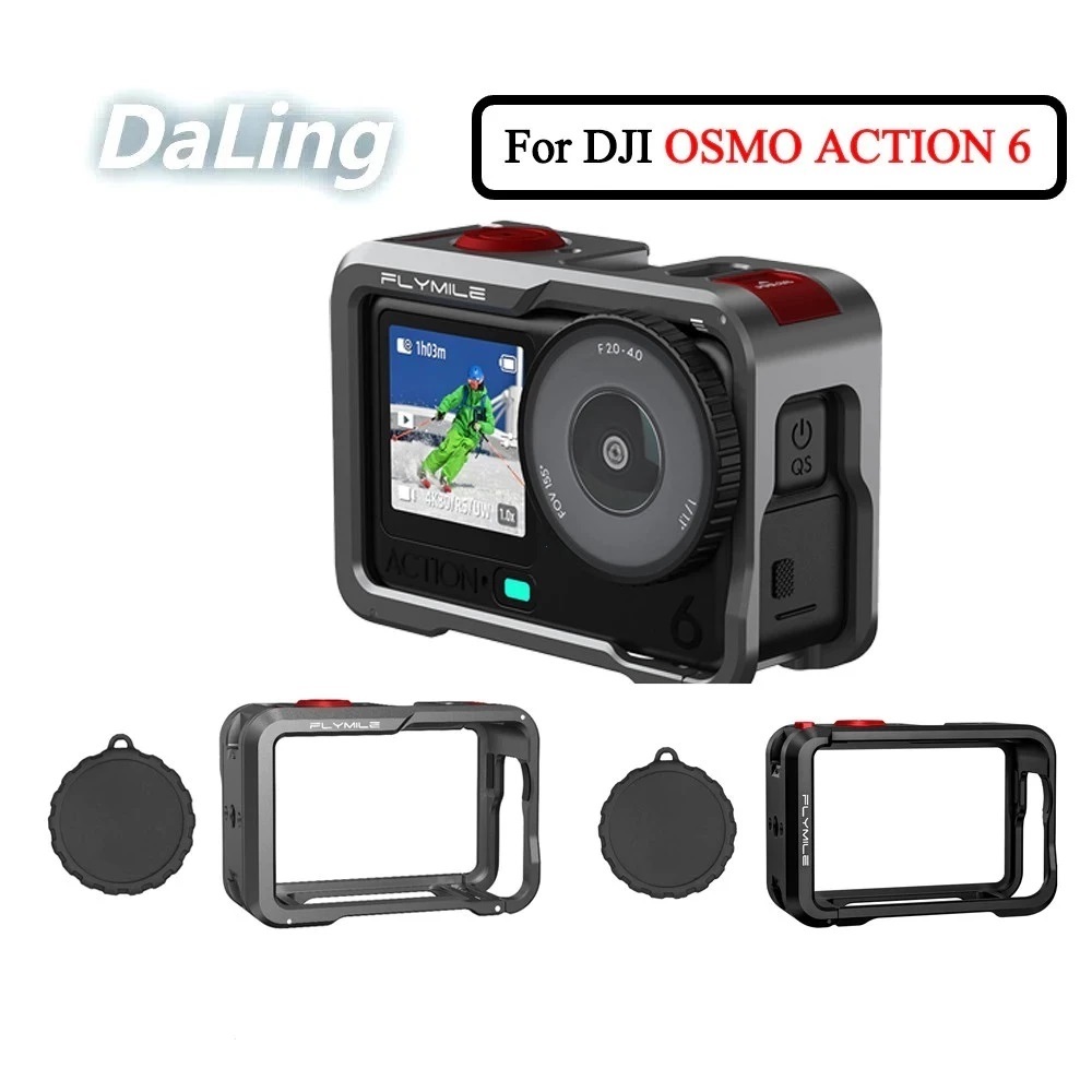 สําหรับ DJI Osmo Action 6 โลหะกรงกระต่ายกรอบ Multi functional ขยายกรอบ Action 6 อุปกรณ์เสริมสําหรับกล้องกีฬา