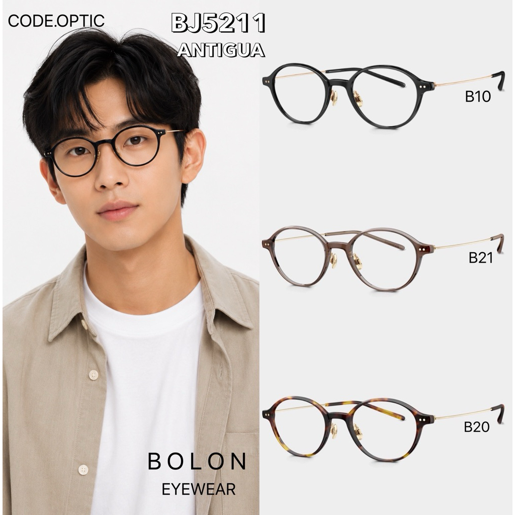 🚚ของแท้/ส่งเร็ว💨 BOLON BJ5211 B10 B20 B21 Antigua กรอบแว่นสายตาโบลอน แว่นญาญ่า  Official Authorized 