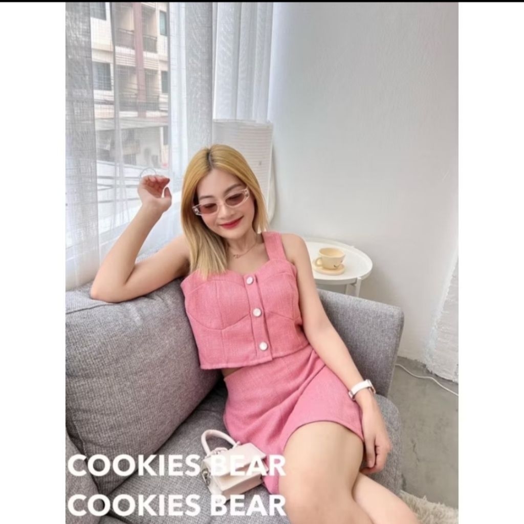 เซตทวิต ไฮโซ ออกงาน ป้ายCookie bear มือ1