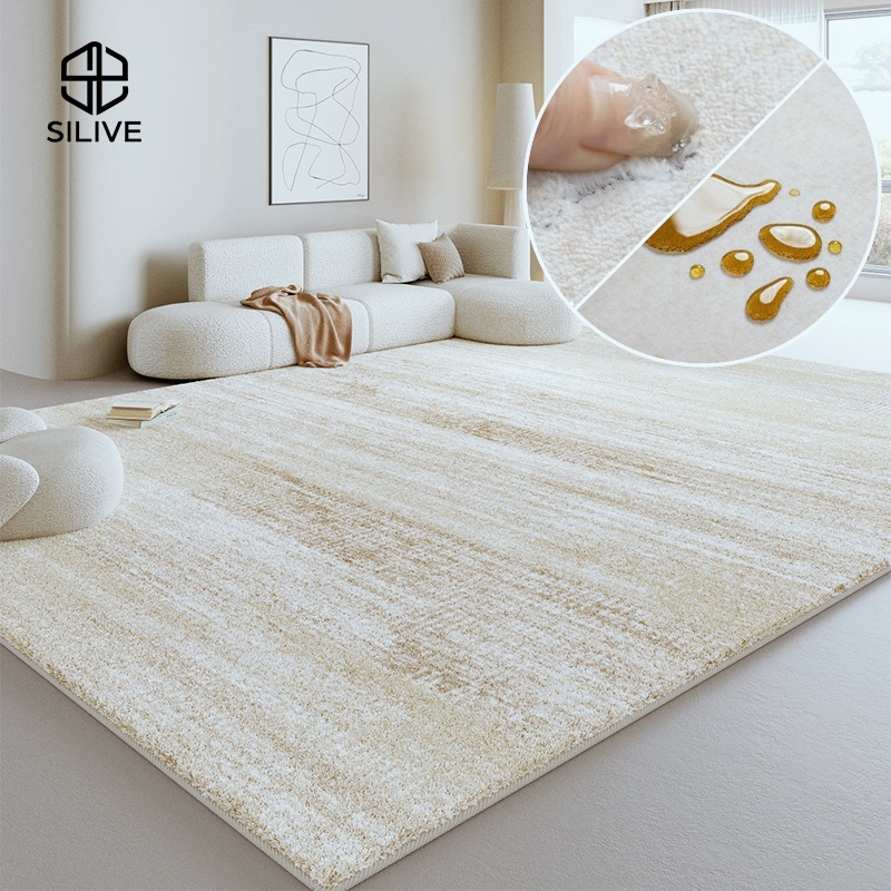 Silive Shop พรมปูพื้น ผ้าแคชเมียร์เทียม พรมมินิมอล กันน้ำ  rug นุ่ม #GA-C