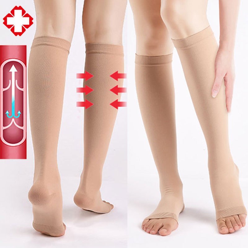1 คู่ 🚀ส่งจากกรุงเทพ ถุงเท้าบีบอัด บรรเทาความเครียด High Elasticity Compression Socks