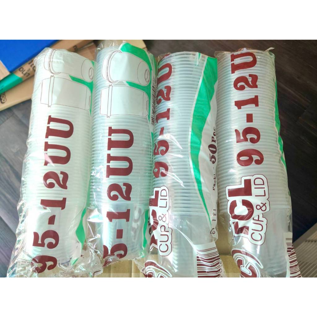 แก้วน้ำแคปซูลสั้น PP ขนาด 12 oz ปาก 95 TC 95-12UU (4 แพ็ค/200 ใบ)