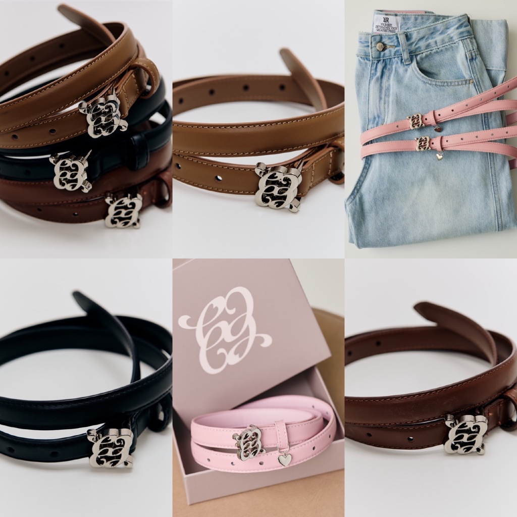 (พร้อมส่ง) CHUUCHOP - Lush Leather Belt เข็มขัดหนังแท้(C8396)