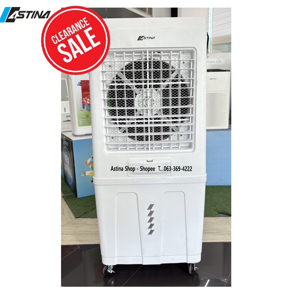 💥สินค้าตัวโชว์ สภาพใหม่ ลดราคา💥ASTINA พัดลมไอเย็น รุ่น AC025B 60 ลิตร สีขาว ถังบรรจุน้ำ 60 ลิตร