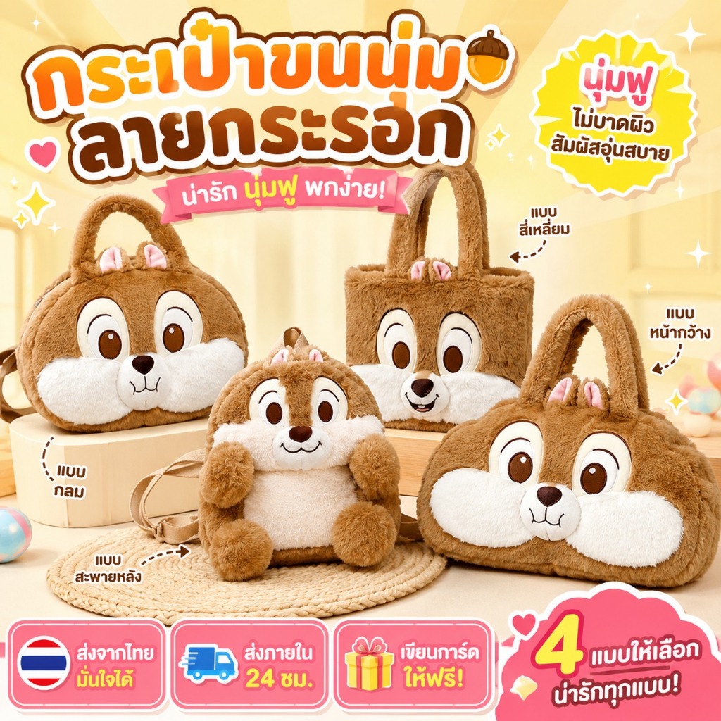 กระเป๋าสะพายไหล่/กระเป๋าถือลำลองใบนี้โดดเด่นด้วยลายปักการ์ตูนน่ารัก เรียบง่ายและมีสไตล์ เหมาะสำหรับผู้หญิง