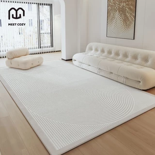 MEET COZY พร้อมส่ง!! พรมตกแต่งบ้าน Loop Rugs สไตล์มินิมอล พรมปูพื้นห้องนอน สีสวย พรมปูพื้น#1 DF-Anc