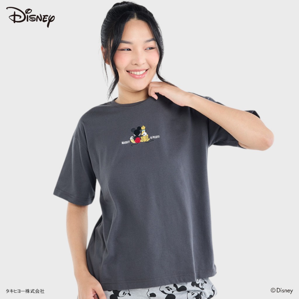 เสื้อยืด MickeyMouse & Pluto สายมินิมอลแต่หัวใจดิสนีย์ (Size S-LL)