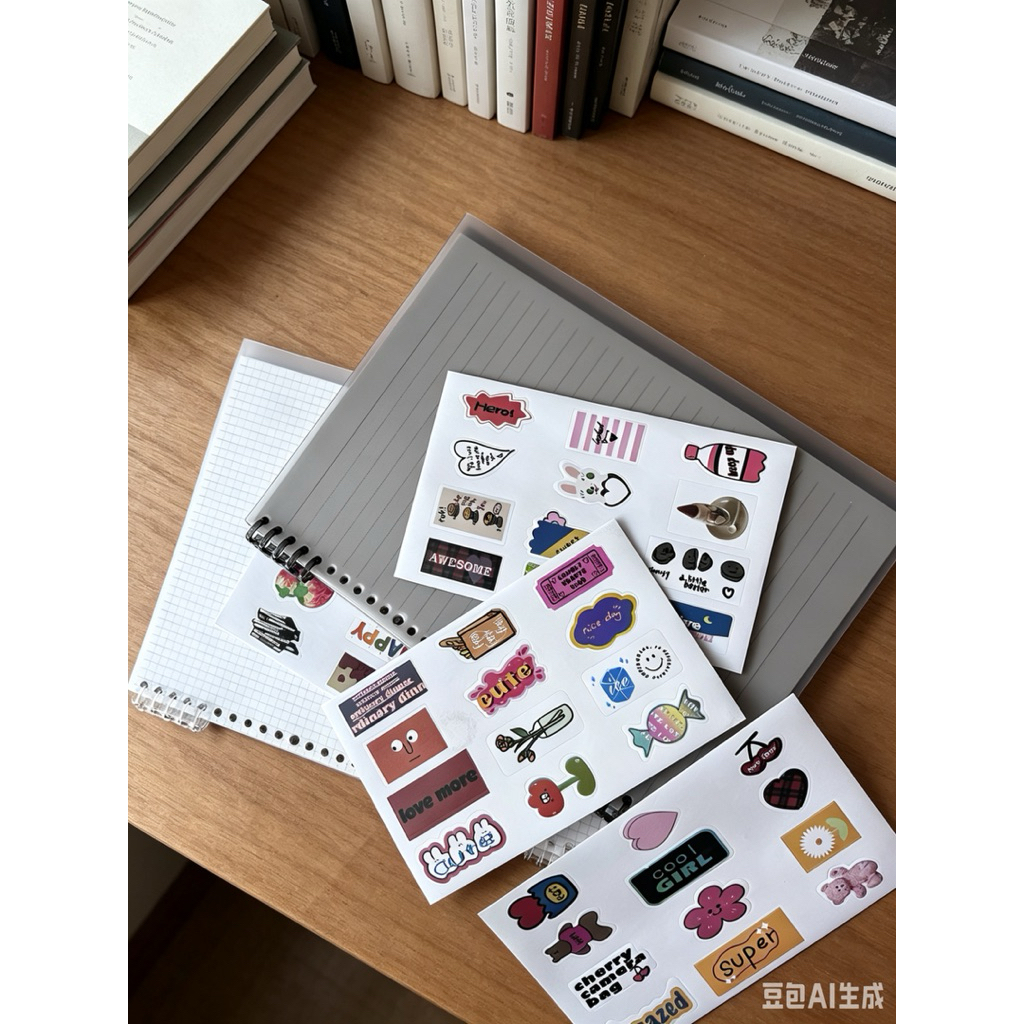 สมุดโน๊ตสันห่วง เปิดข้าง เปลี่ยนไส้ได้ ฟรีสติ๊กเกอร์ มี3สี3ขนาด 60แผ่น