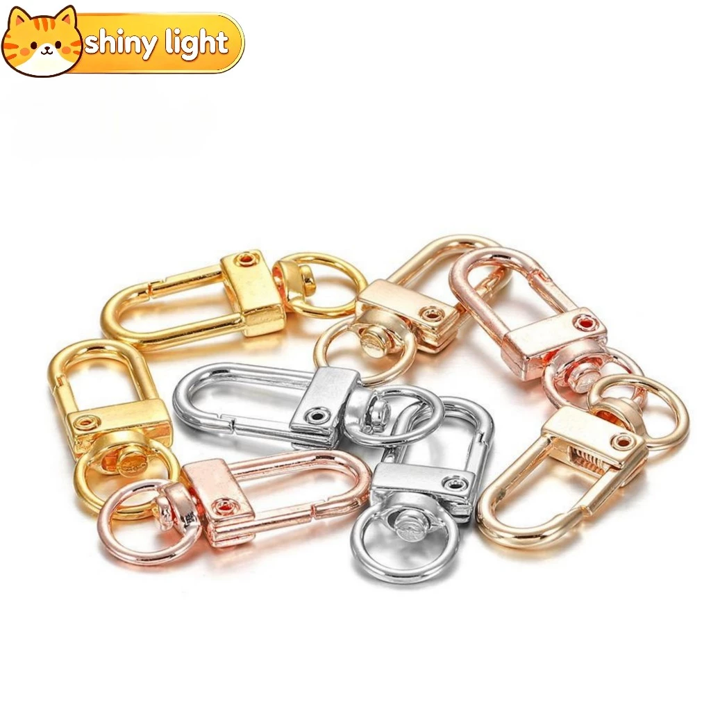 ตัวเกี่ยวหมุนรูปหมาโลหะผสม 12x33 มม. 5ชิ้น สำหรับ DIY พวงกุญแจ สายคล้องกระเป๋า สร้อยข้อมือ งานแฮนด์เมด