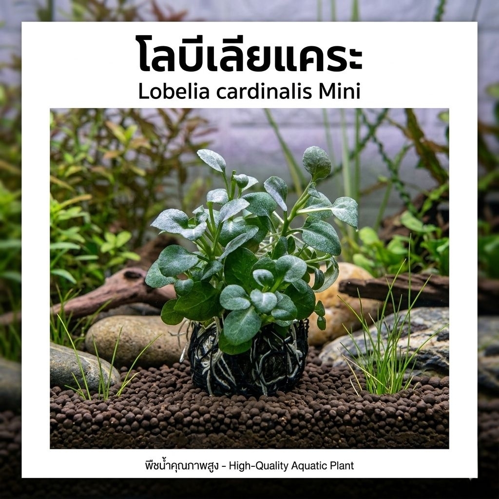 โลบิเลียแคระ ไม้น้ำ Lobelia cardinalis Mini