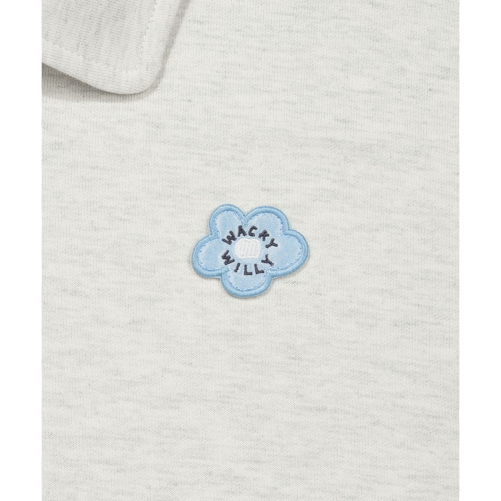 WACKY WILLY เสื้อแขนยาวรุ่น Women'S Collar Half Button-Up Sweatshirt Oatmeal (80043SCHSWW_U6GRXX) — صورة 5